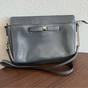 Kate Spade patent leather crossbody bag in Grey